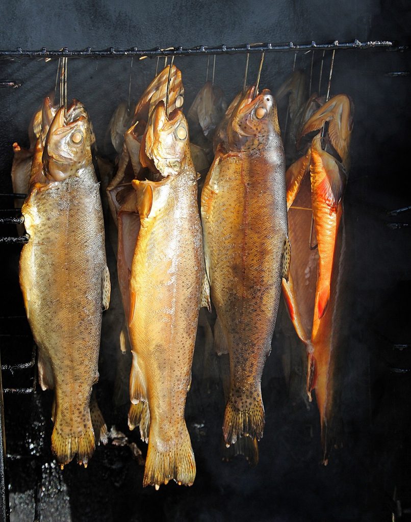 fish, smoked fish, meal