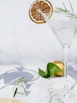 Orange Slice on Glass